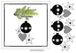 Christmas Decorations Black & White Christmas Topper