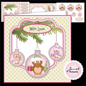 Owl Baubles Christmas Topper Mini Kit