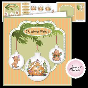 Gingerbread Baubles Christmas Topper Mini Kit