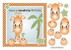 Giraffe Birthday Topper