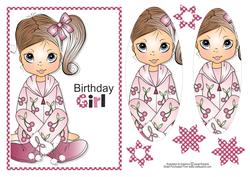 Poppy in Onesie Birthday Girl Topper