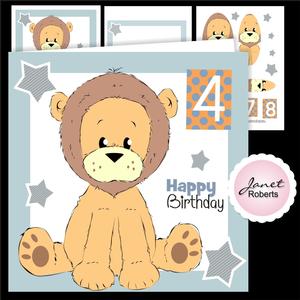 Lion Birthday Topper Mini Kit