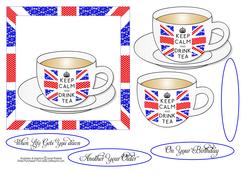Keep Calm and Drink Tea Topper
