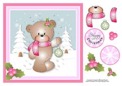 Bella with Bauble Teddy Bear Topper