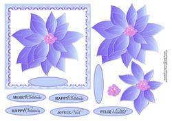 Poinsettia Lilac Christmas Topper