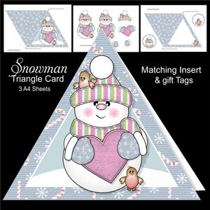 Triangle Snowman 1 Card