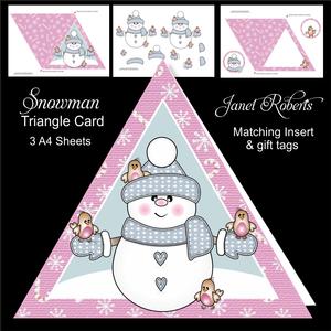 Triangle Snowman 2 Card Mini Kit