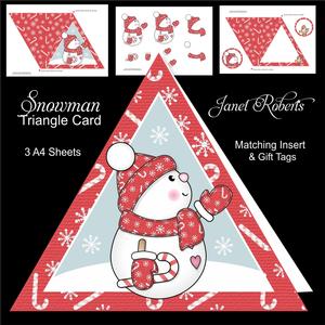 Triangle Snowman 3 Card Mini Kit