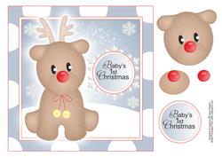 Baby's 1st Reindeer Christmas Topper