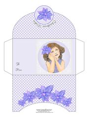 Vintage Girl Poinsettia Money Wallet