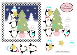 Tree Decorating Penguin Topper