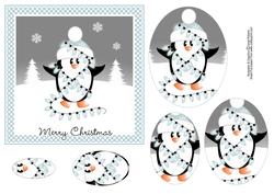 Penguin with Lights Topper