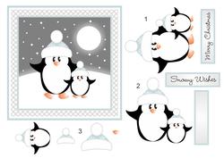 Penguin Snowy Wishes Topper