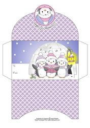 Singing Penguins Christmas Money Wallet