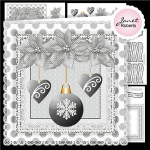 Snowflake Bauble Black Topper Mini Kit