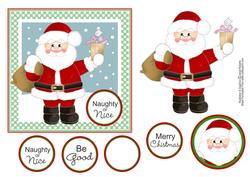 Naughty or Nice Santa Topper