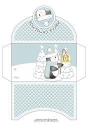 Penguin with Lantern Christmas Money Wallet