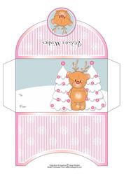 Rudolf Barclay Pink Christmas Money Wallet