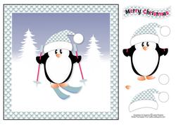 Skiing Penguin Topper