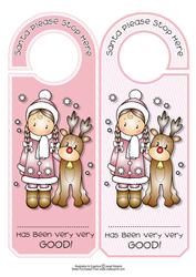Chloe with Reindeer Door Hanger