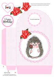 Hedgy with Rose Hedgehog Large Gift Bag