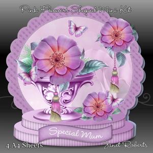 Pink Flowers Shaped Mini Kit