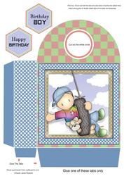 Andy on Tyre Swing Large Gift Bag