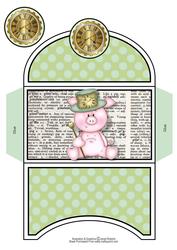 Steampunk Pig Dictionary Money Wallet
