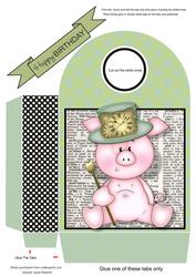 Steampunk Pig Dictionary Large Gift Bag