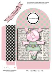 Ballerina Pig Dictionary Large Gift Bag