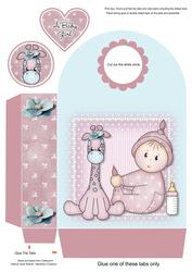 Giraffe Baby Girl Large Gift Bag