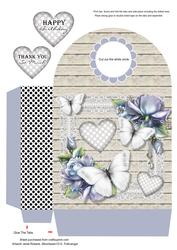 White Butterflies Large Gift Bag