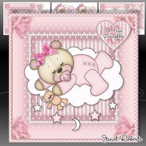 Baby Girl Sleeping Teddy Mini Kit