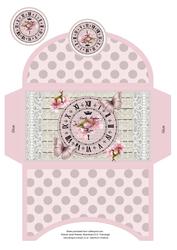 Pink Butterfly Clock Money Wallet