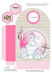 Pink Igloo Bears Large Gift Bag