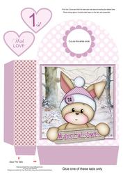 Bunny's 1st Christmas Pink Large Gift Bag