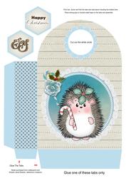 Hedgy with Candy Cane Large Gift Bag