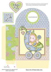 Baby Boy Buggy Large Gift Bag