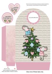 Tree Trimming Mice Large Gift Bag