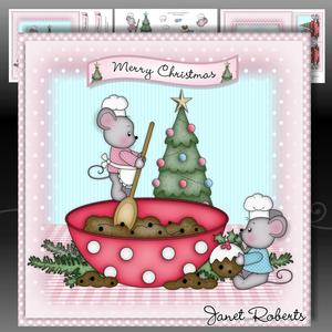 Christmas Pudding Mice Mini Kit