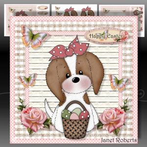 Easter Katie Mini Kit. Cute Cavalier Puppy