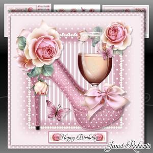 Pink Shoes & Prosecco Mini Kit. Birthday/mother's Day