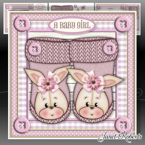 New Baby Girl Rabbit Boots with Ages 1 to 2 Yrs