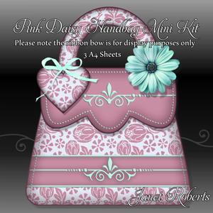 Pink Daisy Handbag Shaped Mini Kit