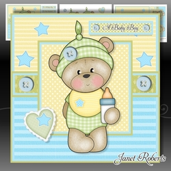 New Baby Boy Barclay Teddy Bear Mini Kit