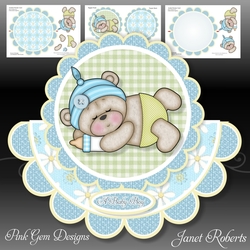 New Baby Sleeping Barclay Rocker Card Mini Kit