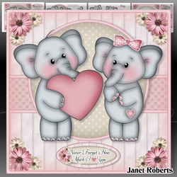 Valentine Elephants Mini Kit Valentines Engagement Anniversary