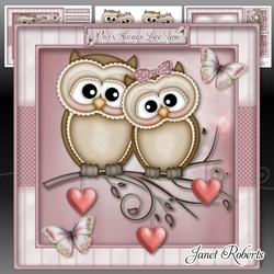 Valentine Owls 2 Mini Kit Valentines Day/Anniversary/Engagement