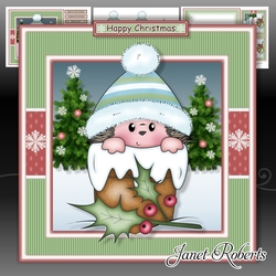 Hedgy in Hat Christmas Hedgehog Mini Kit