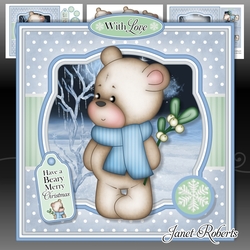 Barclay Bear With Mistletoe Mini Kit